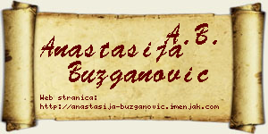Anastasija Buzganović vizit kartica